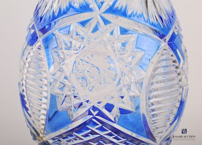 null Carafe en cristal overlay bleu à décor de rosaces et palmes

Travail Tchecoslovaque

Haut....