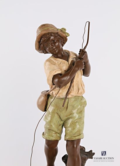null MOREAU Francois d'après

Young fisherman

Regulator with a polychrome patina

Signed...