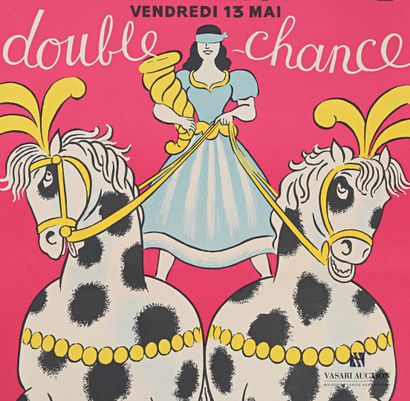 null Lot of two National Lottery posters including :

-A "Turenne" poster. 1957....