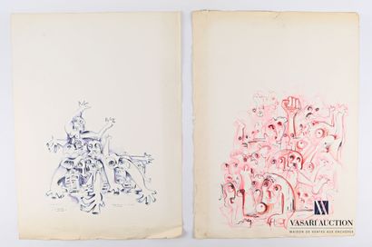 null REJAS Pablo (XXème siècle)

Lot de deux dessins aquarellés sur papier comprenant...