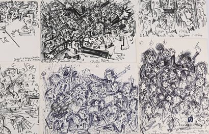 null REJAS Pablo (XXème siècle)

Lot de dix dessins au feutre sur papier comprenant...