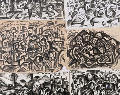 null REJAS Pablo (XXème siècle)

Lot de huit dessins au feutre sur papier comprenant...