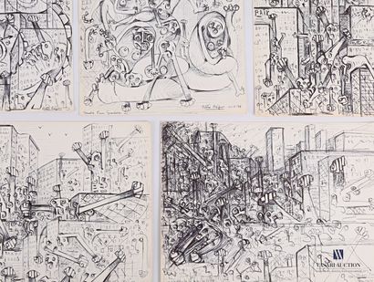 null REJAS Pablo (XXème siècle)

Lot de sept dessins au stylo comprenant :

-Étude...