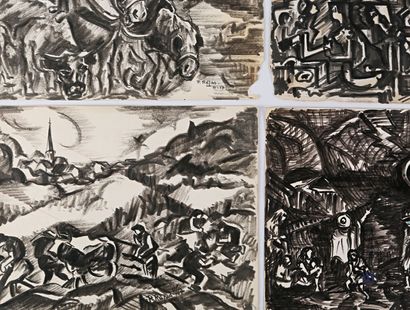 null REJAS Pablo (XXème siècle)

Lot de sept dessins au feutre sur papier comprenant...