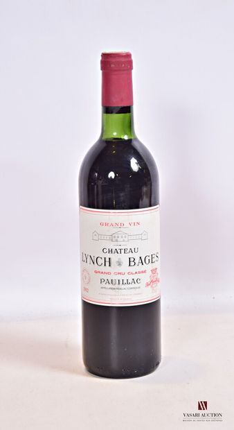 null 1 bouteille	Château LYNCH BAGES	Pauillac GCC	1982

	Et. un peu tachée. N : limite...