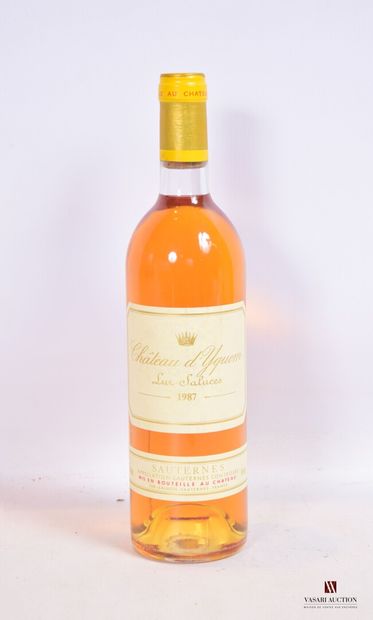 null 1 bouteille	Château d'YQUEM	1er Cru Sup Sauternes	1987

	Et. à peine tachée....