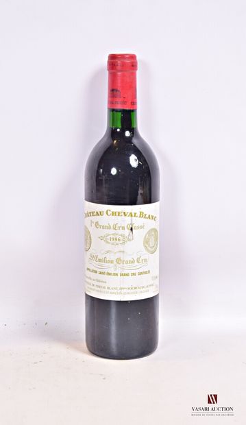 null 1 bouteille	Château CHEVAL BLANC	St Emilion 1er GCC	1986

	Et. un peu fanée...