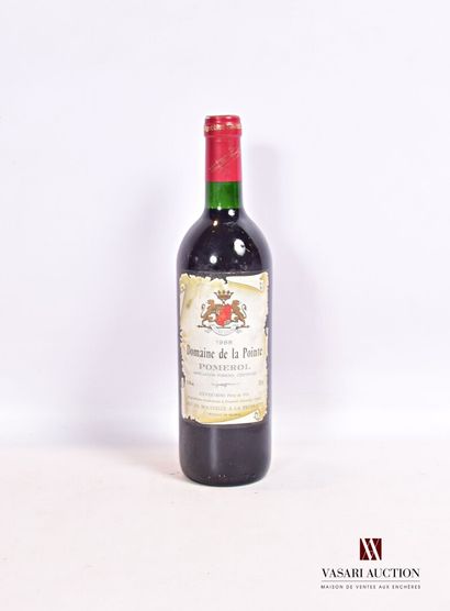 null 1 bouteille	DOMAINE DE LA POINTE	Pomerol	1988

	Et. un peu tachée. N : bas ...