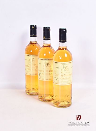 null 3 bouteilles	MONBAZILLAC "Cuvée Prestige" mise Château MALFOURAT		2005

	Et....