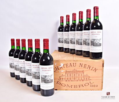 null 12 bouteilles	Château NÉNIN	Pomerol 	1989

	Et. impeccables. N : 10 bas goulot,...