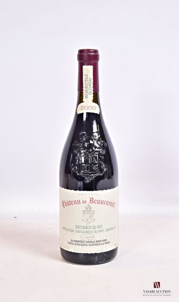 null 1 bouteille	CHATEAUNEUF DU PAPE mise Château de Beaucastel		2000

	Et. très...
