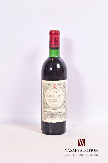 null 1 bouteille	Château GAZIN	Pomerol	1972

	Et. un peu tachée et effrangée. N :...