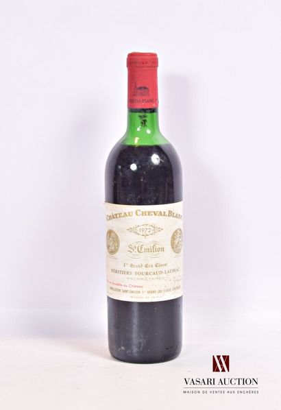 null 1 bouteille	Château CHEVAL BLANC	St Emilion 1er GCC	1972

	Et. un peu fanée...
