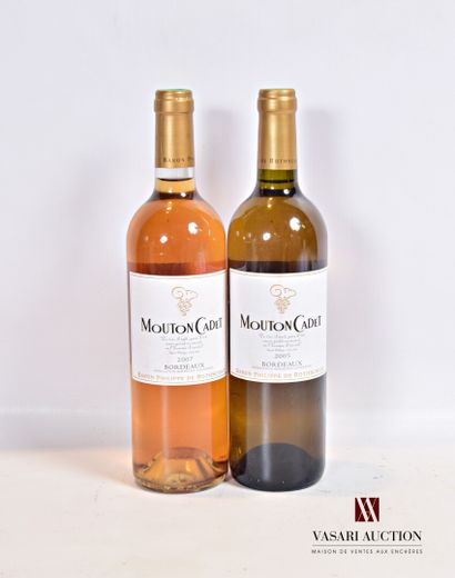null 2 bouteilles	MOUTON CADET 	Bordeaux blanc mise nég.	

	1 blle de 2007, 1 blle...