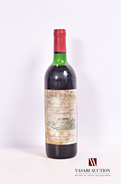 null 1 bouteille	Château SANSONNET	St Emilion GCC	1986

	Et. très tachée mais lisible....