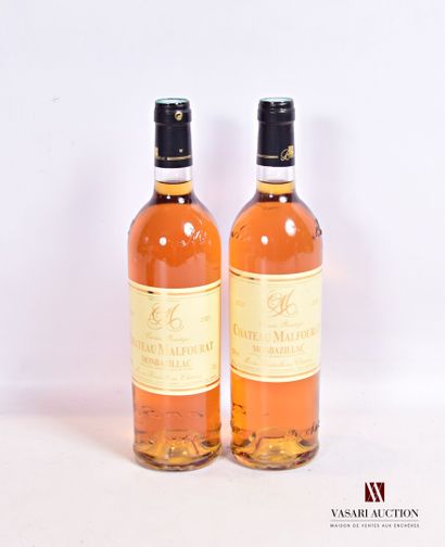 null 2 bouteilles	MONBAZILLAC "Cuvée Prestige" mise Château MALFOURAT		2001

	Et....