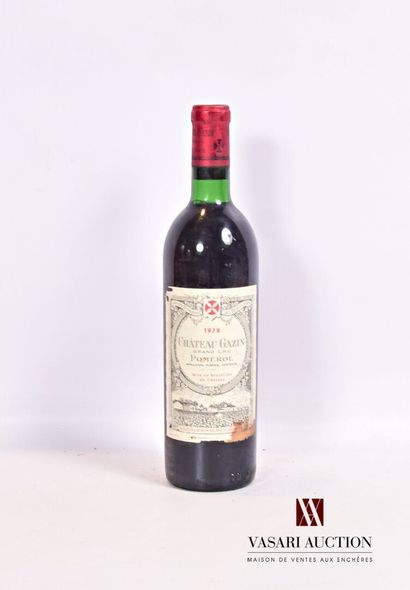 null 1 bouteille	Château GAZIN	Pomerol	1972

	Et. un peu tachée et effrangée. N :...