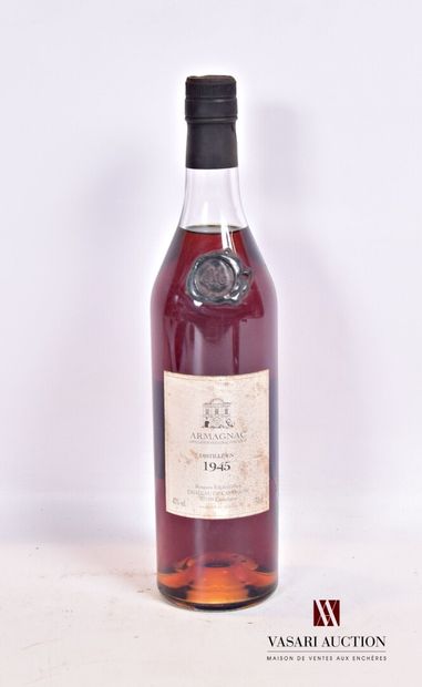null 1 bouteille	Armagnac mise CHÂTEAU DE CASSAIGNE		1945

	70 cl - 40°. Et. très...