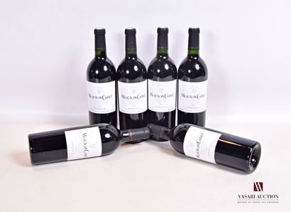 null 6 bouteilles	MOUTON CADET	Bordeaux	2002

	Et. impeccables hormis 1 petit accroc....