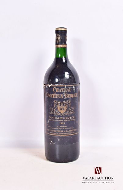 null 1 magnum	Château DESTIEUX BERGER	St Emilion GC	1993

	Et. un peu fanée, tachée...