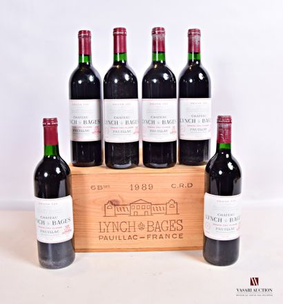 null 6 bouteilles	Château LYNCH BAGES	Pauillac GCC	1989

	Et. impeccables. N : bas...
