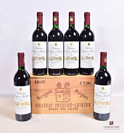 null 6 bouteilles	Château PRIEURÉ LICHINE	Margaux GCC	1990

	Et. impeccables. N :...