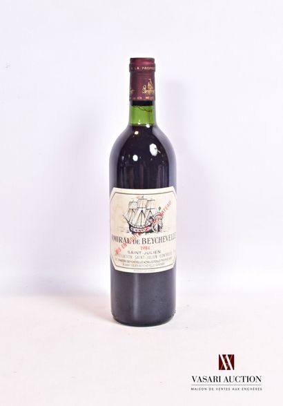 1 bouteille	AMIRAL DE BEYCHEVELLE	St Julien	1984

	Et....