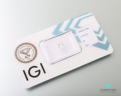 null 
Square cut diamond on paper 0.76 carat, with IGI certificate of November 2,...
