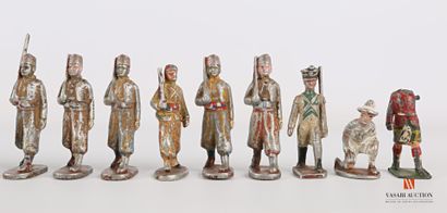 null soldats-figurines type Quiralu aluminium : Armée française, troupes d'Afrique,...