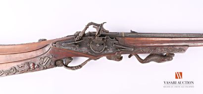 null Arquebuse de chasse, fort canon lisse de 88,5 cm, calibre 13, en partie gaudronné,...
