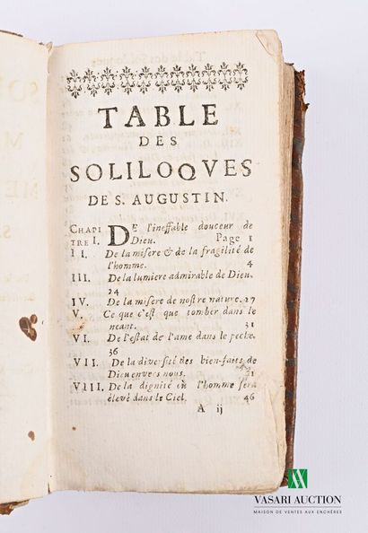 null ANONYME - Les soliloques, le manuel et les méditations de St Augustin - Lyon...