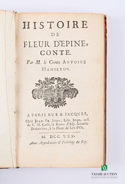 null HAMILTON Antoine comte - Histoire de fleur d'épine, conte - Paris Chez Jean...