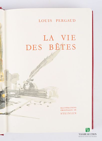 null PERGAUD Louis, Oeuvres complètes, Éditions Martinsart, 1965, cinq volumes in-4,...