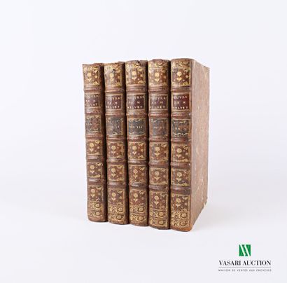 null HELVETIUS - Oeuvres complètes - Londres 1781 - cinq volumes in-8° - reliur demi...