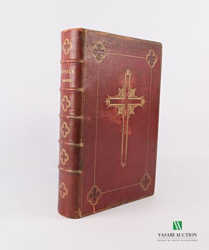 null MISSEL ROMANUM - 1901 - one volume in-folio - full chagrin binding, five ribbed...
