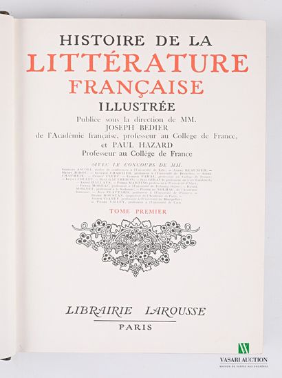 null [DIVERS]

- BEDIER & HAZARD - Histoire de la littérature française illustrée...