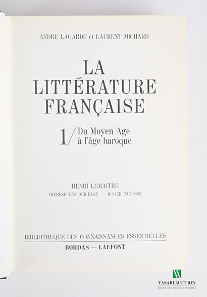 null LAGARDE André & MICHARD Laurent - La littérature française - T.1/ Du Moyen-Age...