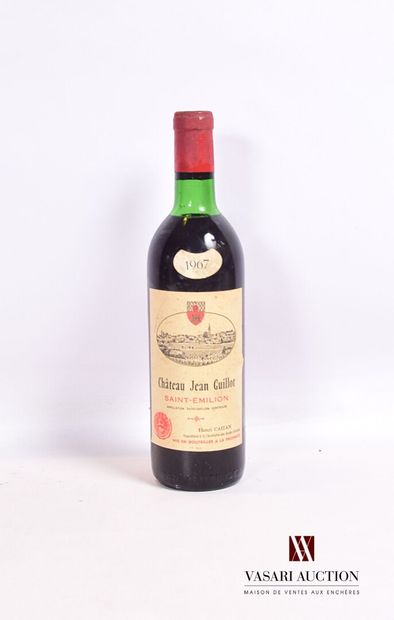 null 1 bouteille	Château JEAN GUILLOT	St Emilion	1967

	Et. tachée. N : haut épa...