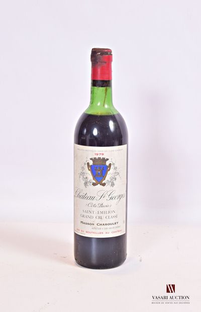 null 1 bouteille	Château St GEORGES CÔTE PAVIE	St Emilion GCC	1979

	Et. tachée....