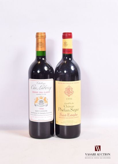 null Lot of 2 bottles including :

1 bottle Château COS LABORY St Estèphe GCC 1996

1...