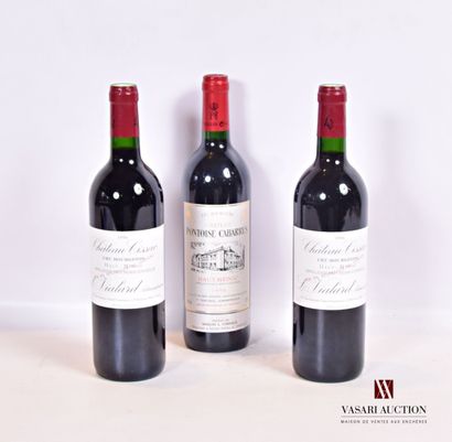 null Lot of 3 bottles including :

1 bottle Château PONTOISE CABARRUS Haut Médoc...