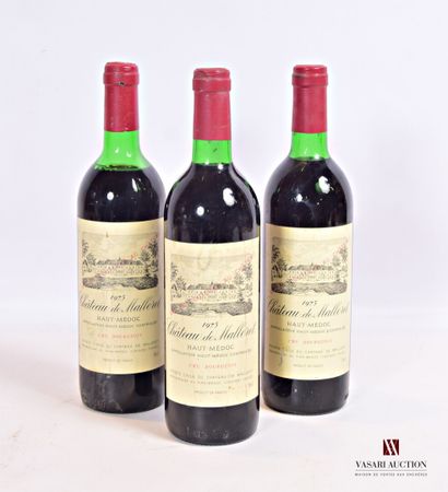 null 3 bottles Château de MALLERET Haut Médoc CB 1975

	Et: 1 barely stained, 2 more...