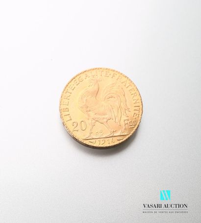null Pièce en or, 20 francs, République française, Marianne 1914 - d'après Jules-Clément...