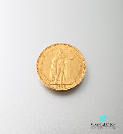 null Gold coin of 20 Korona, François Joseph I, 1906

weight : 6,78 g