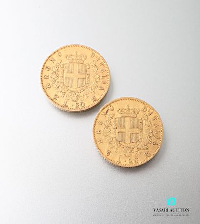 null Deux pièces en or de 20 lire, Vittorio Emanuele II, 1863

Poids : 12,84 g