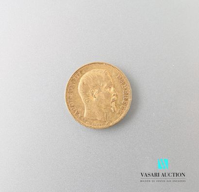 null Pièce en or, 20 francs, Napoléon III, 1853

Poids : 6,41 g