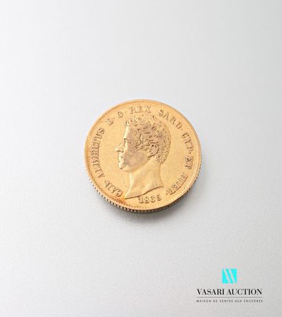 null 20 L gold coin, Charles Albert, 1835

Weight : 6,42 g