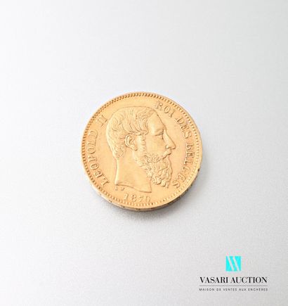null Pièce en or de 20 francs Leopold II, 1870

Poids : 6,44 g