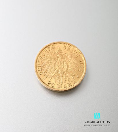 null 20 mark gold coin, Wilhelm II, 1912

weight: 7,95 g