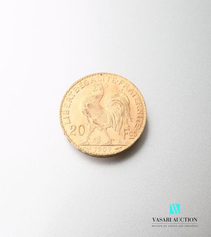 null Pièce en or, 20 francs, République française, Marianne 1909 - d'après Jules-Clément...